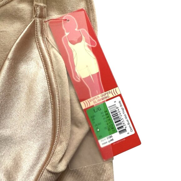 Spanx Rose Gold 2325 Size Large Open-Bust Mid-Thigh Body Shapewear Bodysuit NEW - Picture 5 of 9